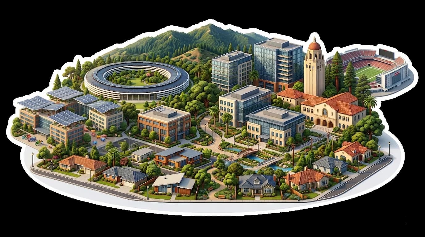 San Jose, CA isometric illustration